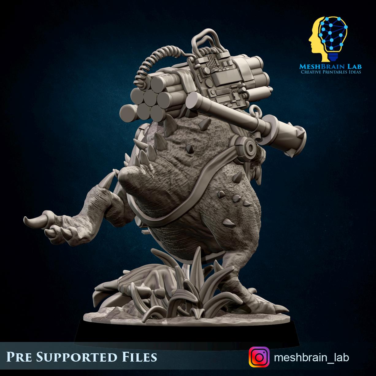 Kommando Pet Bomb from MeshBrainLab/Wargame Miniature+ Gratis Base