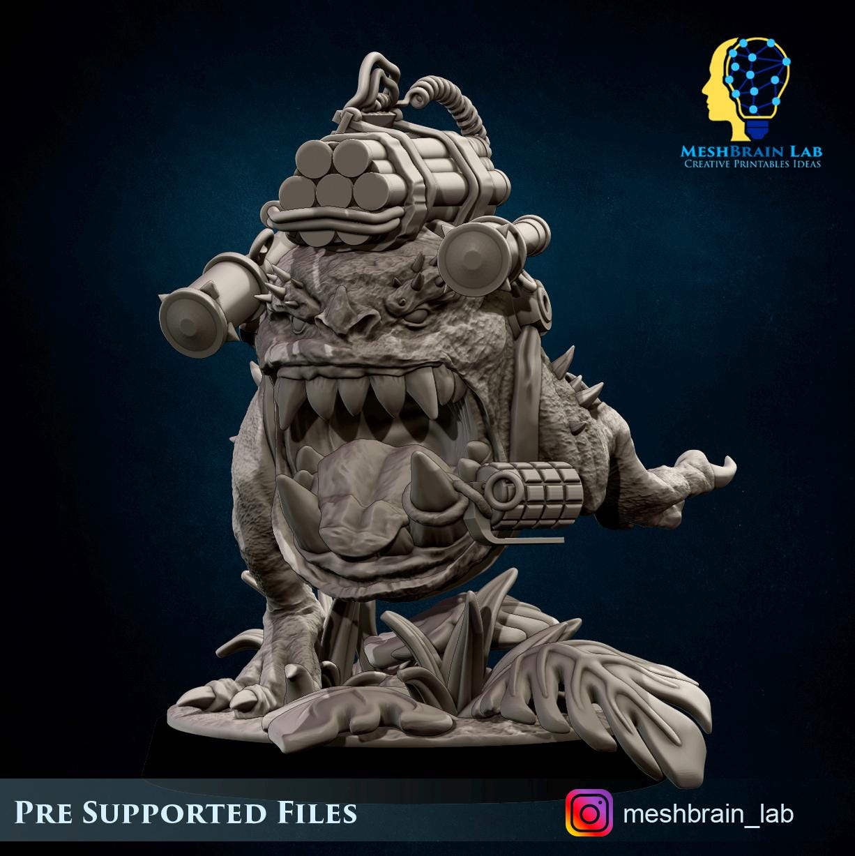 Kommando Pet Bomb from MeshBrainLab/Wargame Miniature+ Gratis Base