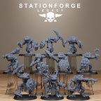 Bogkin Infantry from StationForgeLegacy/10 Miniatures +Gratis Bases