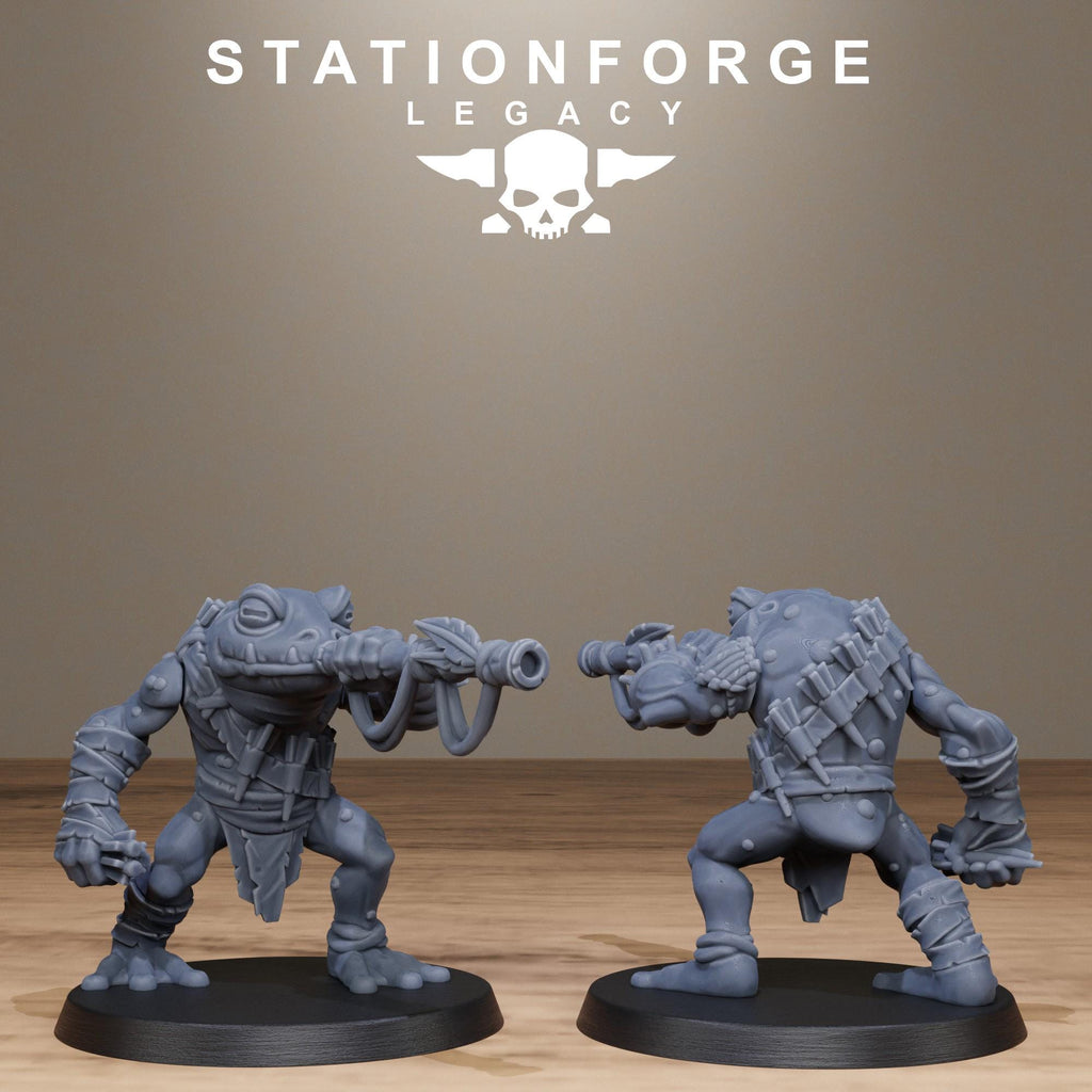 Bogkin Infantry from StationForgeLegacy/10 Miniatures +Gratis Bases