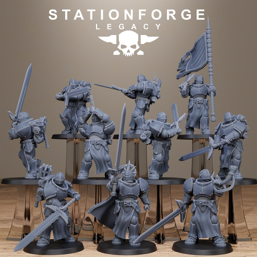 Solaris Greatswordsmen from StationForgeLegacy/10 Miniatures +Gratis Bases