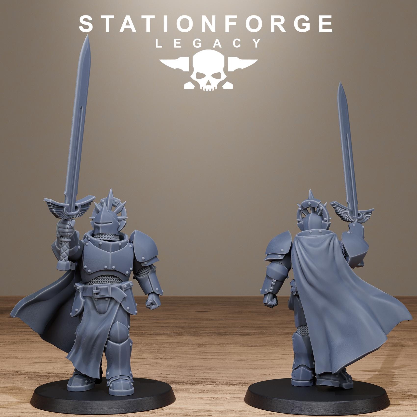 Solaris Greatswordsmen from StationForgeLegacy/10 Miniatures +Gratis Bases
