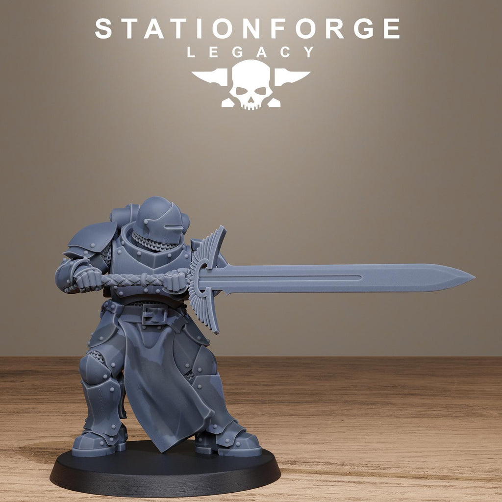 Solaris Greatswordsmen from StationForgeLegacy/10 Miniatures +Gratis Bases
