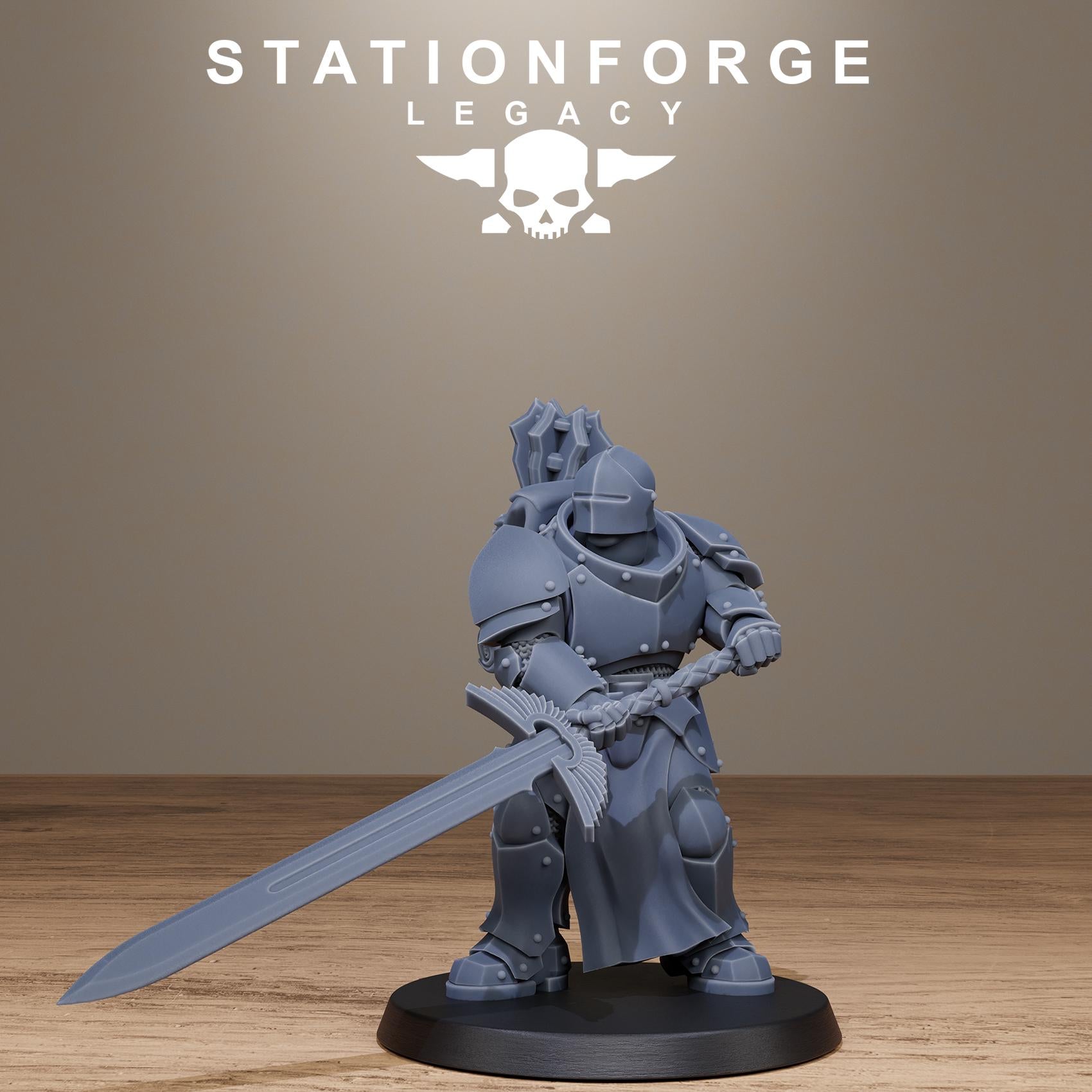 Solaris Greatswordsmen from StationForgeLegacy/10 Miniatures +Gratis Bases