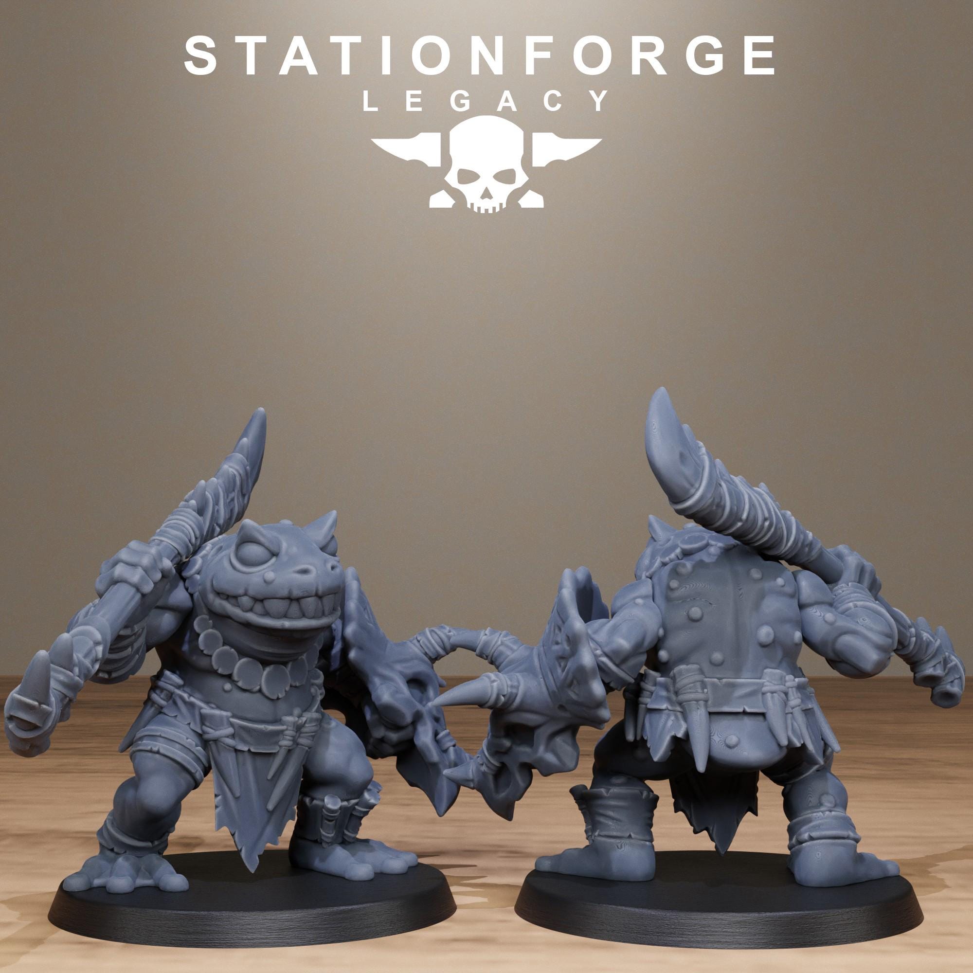 Bogkin Heavies from StationForgeLegacy/10 Miniatures +Gratis Bases
