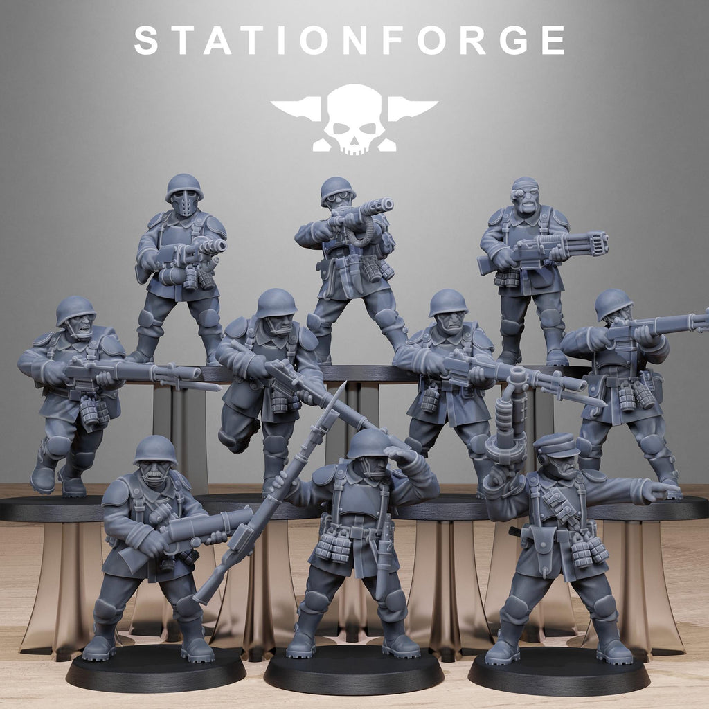 FreeGuard Infantry from StationForge/10 Miniatures +Gratis Bases
