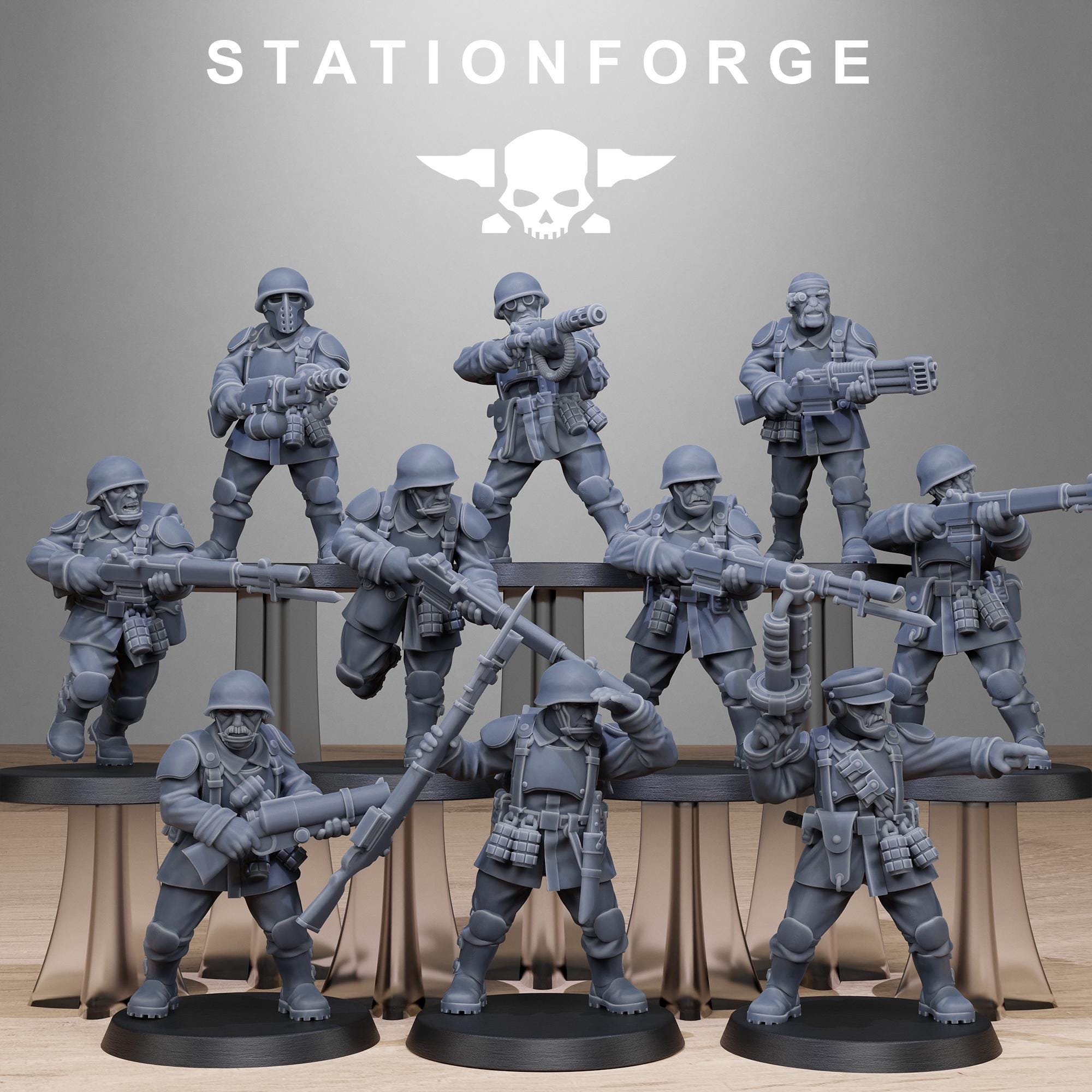 FreeGuard Infantry from StationForge/10 Miniatures +Gratis Bases