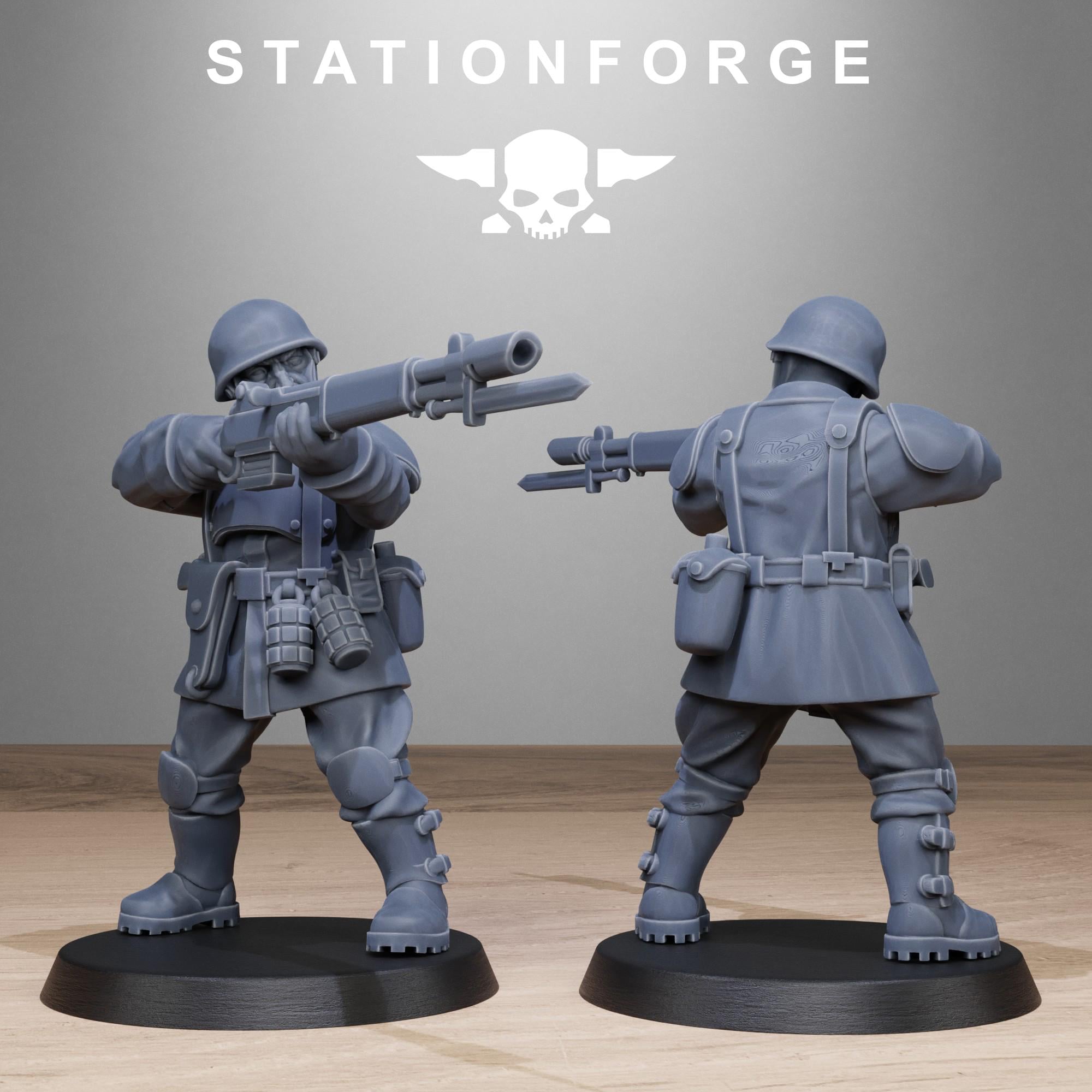 FreeGuard Infantry from StationForge/10 Miniatures +Gratis Bases