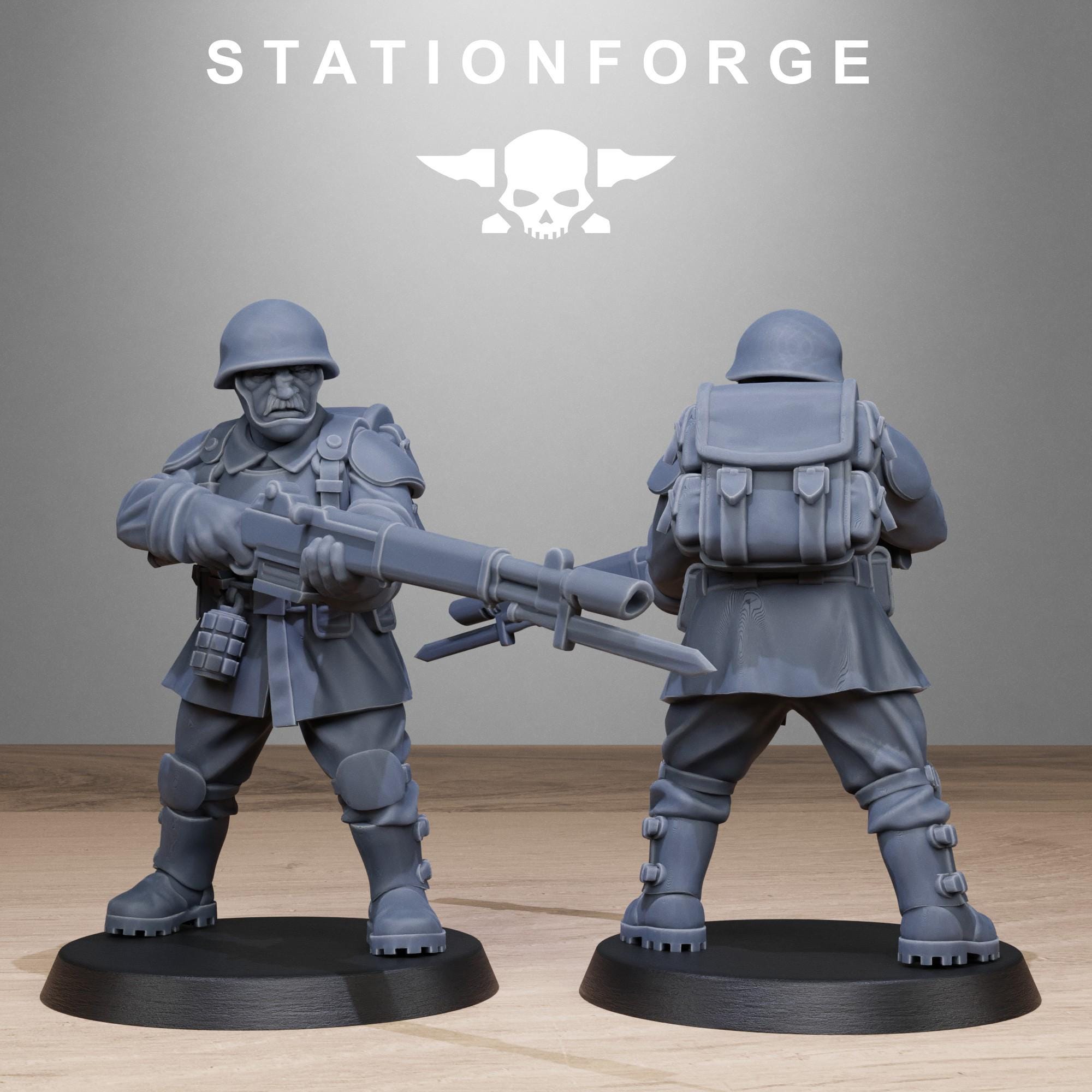 FreeGuard Infantry from StationForge/10 Miniatures +Gratis Bases