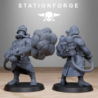 GrimGuard Flamers from StationForge/10 Miniatures +Gratis Bases