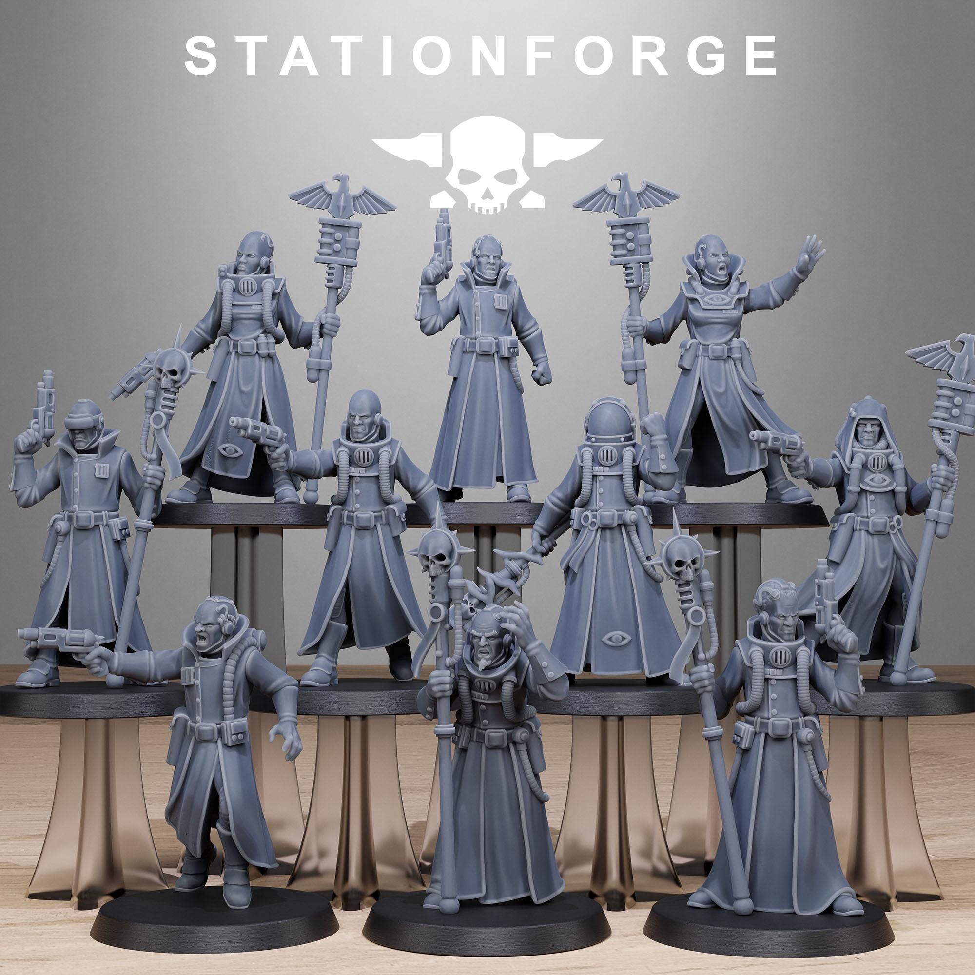 GrimCorp Seers from StationForge/10 Miniatures +Gratis Bases