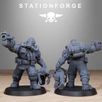 GrimGuard Jungle Fighter Mutants from StationForge/10 Miniatures +Gratis Bases