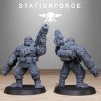 GrimGuard Jungle Fighter Mutants from StationForge/10 Miniatures +Gratis Bases