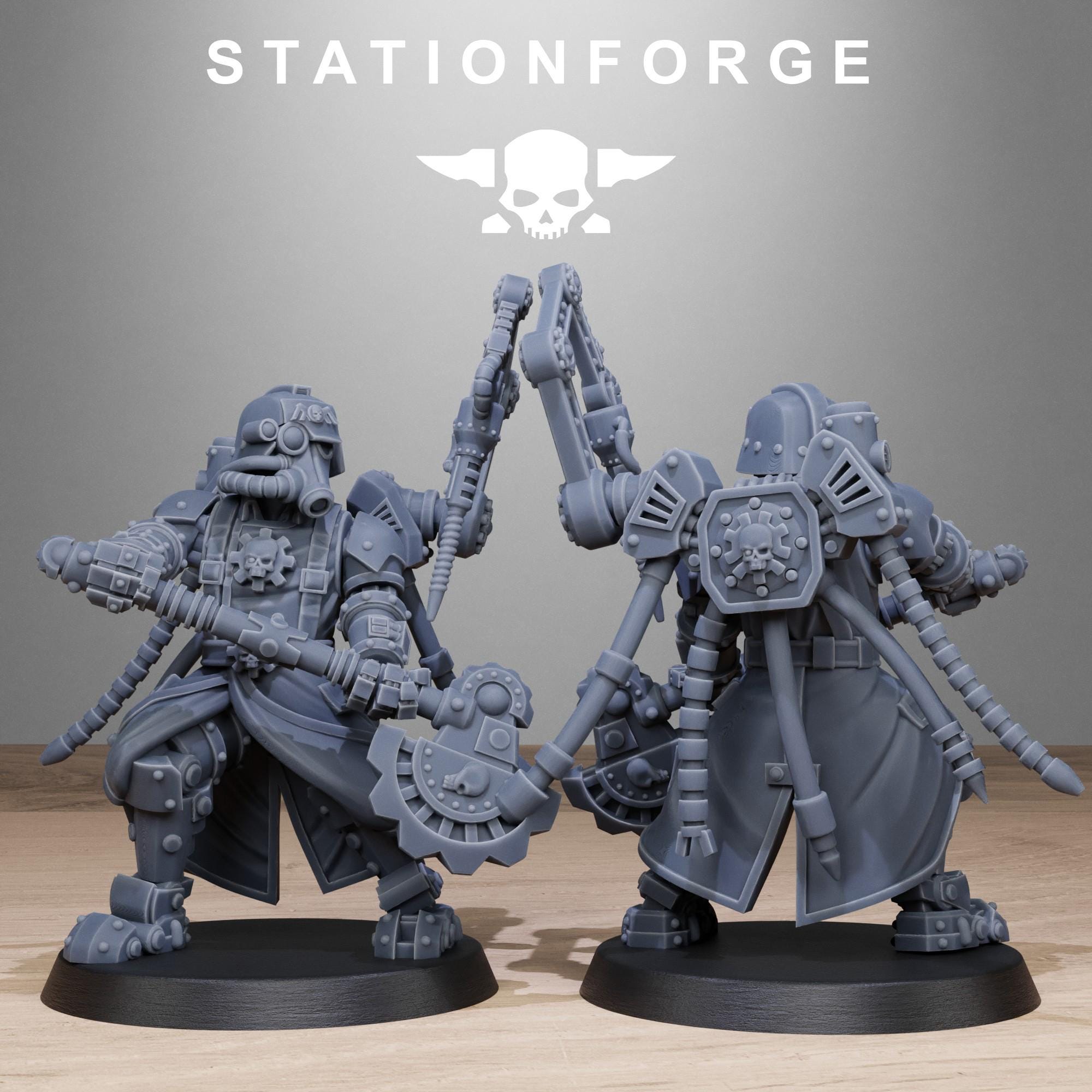 GrimGuard Tech Engineers from StationForge/10 Miniatures +Gratis Bases