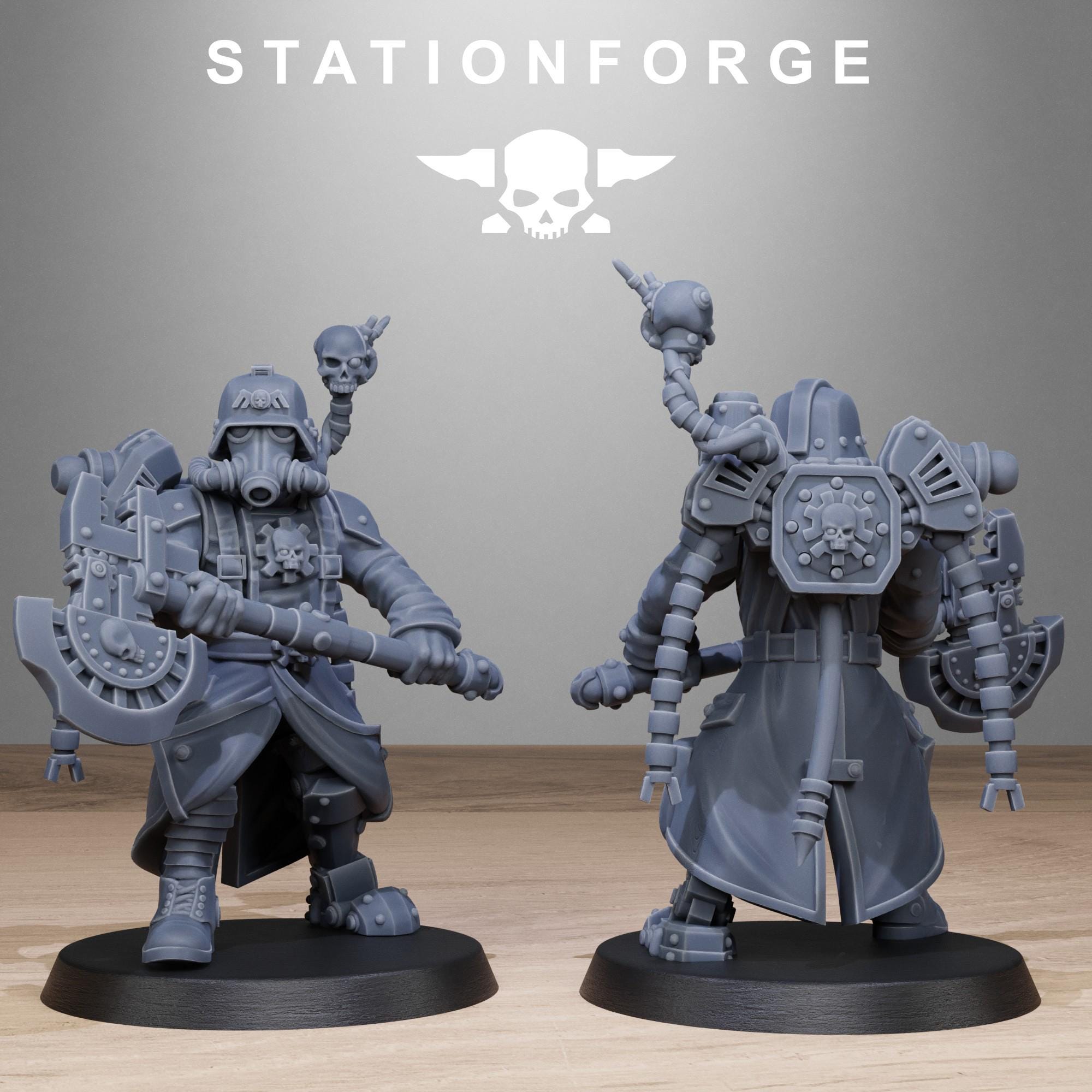 GrimGuard Tech Engineers from StationForge/10 Miniatures +Gratis Bases