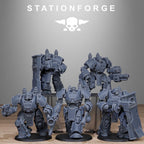 GrimGuard Power Armor from StationForge/5 Miniatures +Gratis Bases