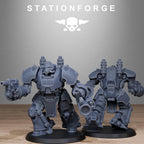 GrimGuard Power Armor from StationForge/5 Miniatures +Gratis Bases