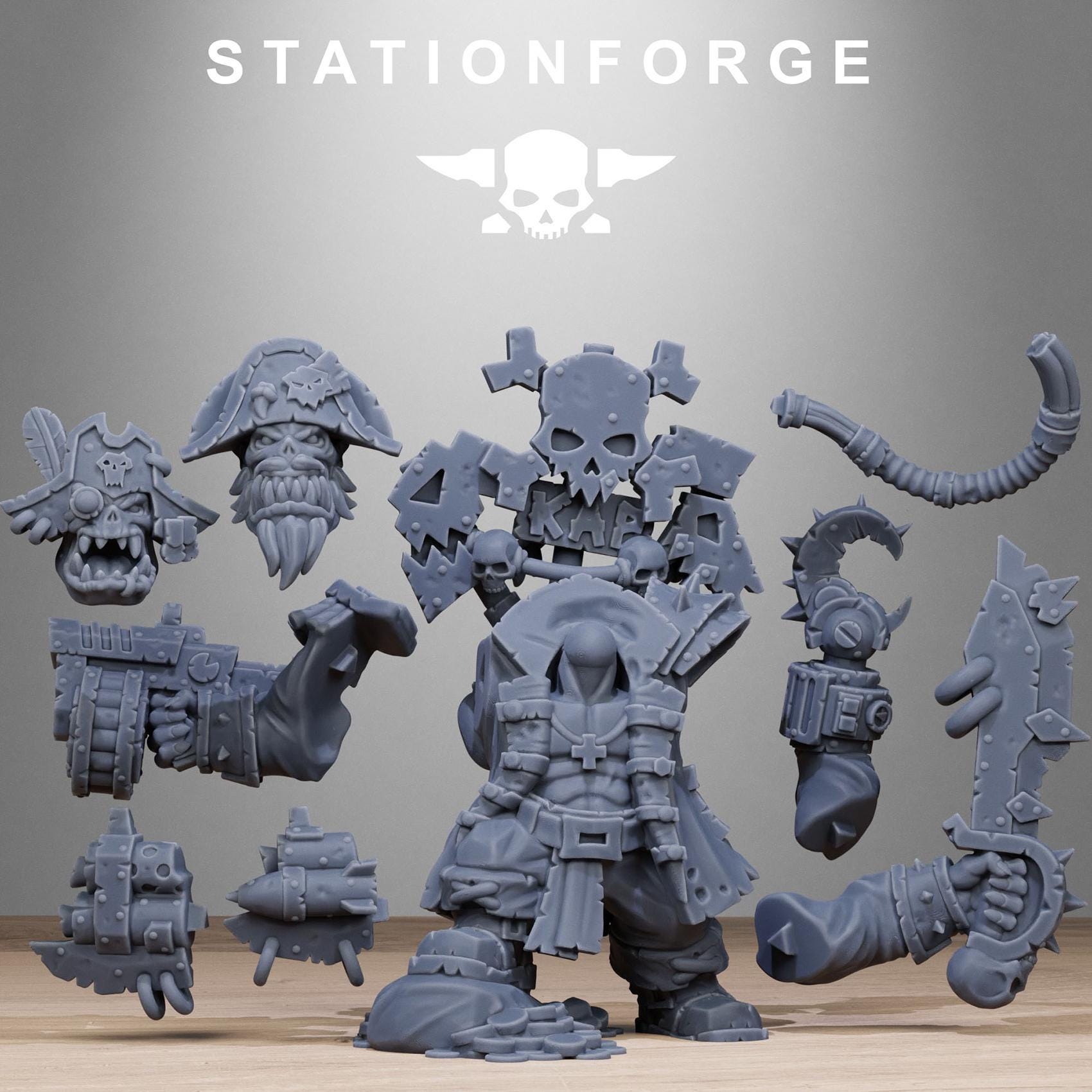 Orkaz_Pirate from StationForge/Wargame Miniature+ Gratis Base