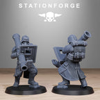 GrimGuard Rocketeers from StationForge/10 Wargame Miniatures +Gratis Bases