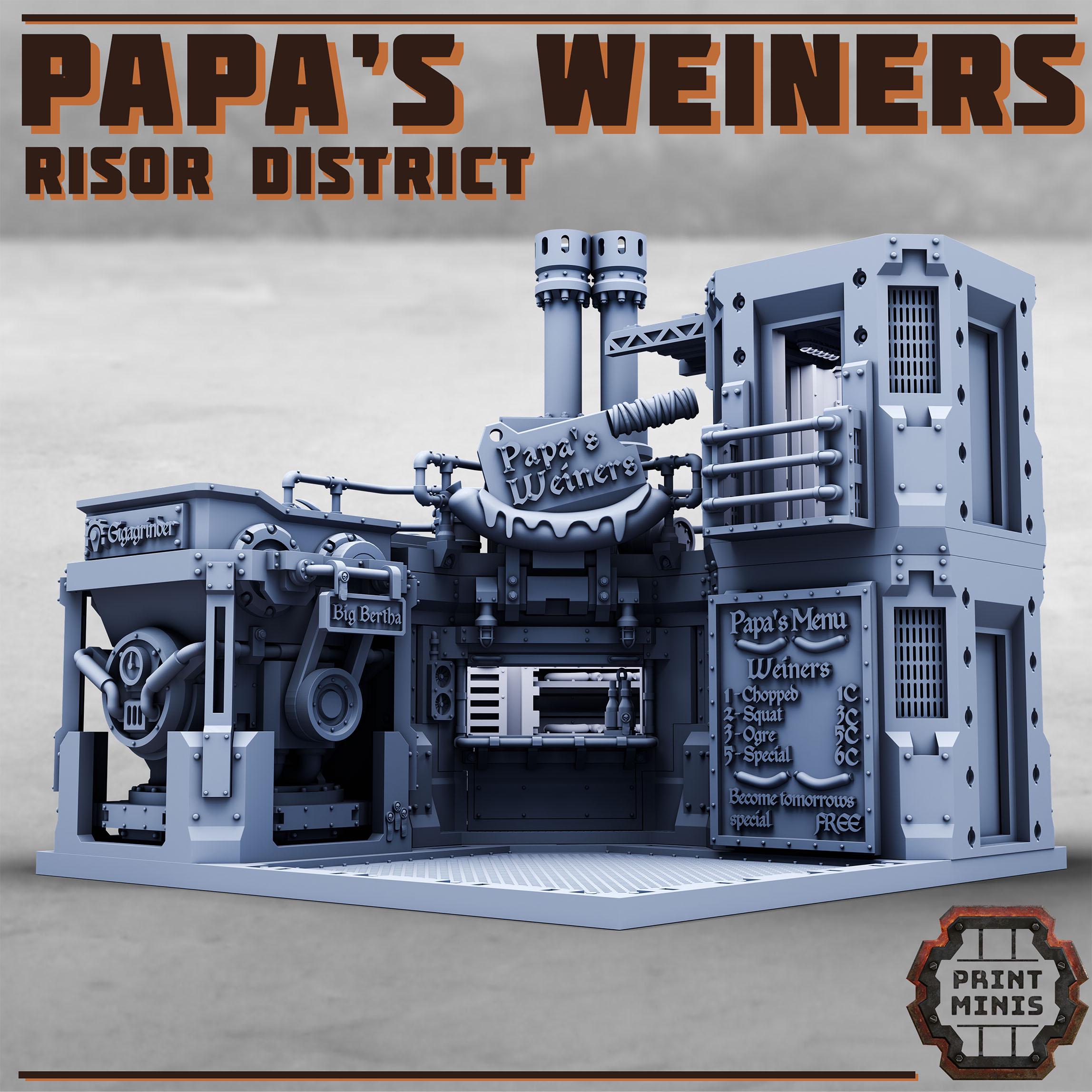 Papa's Weiners - Risor District full Set from PrintMinis