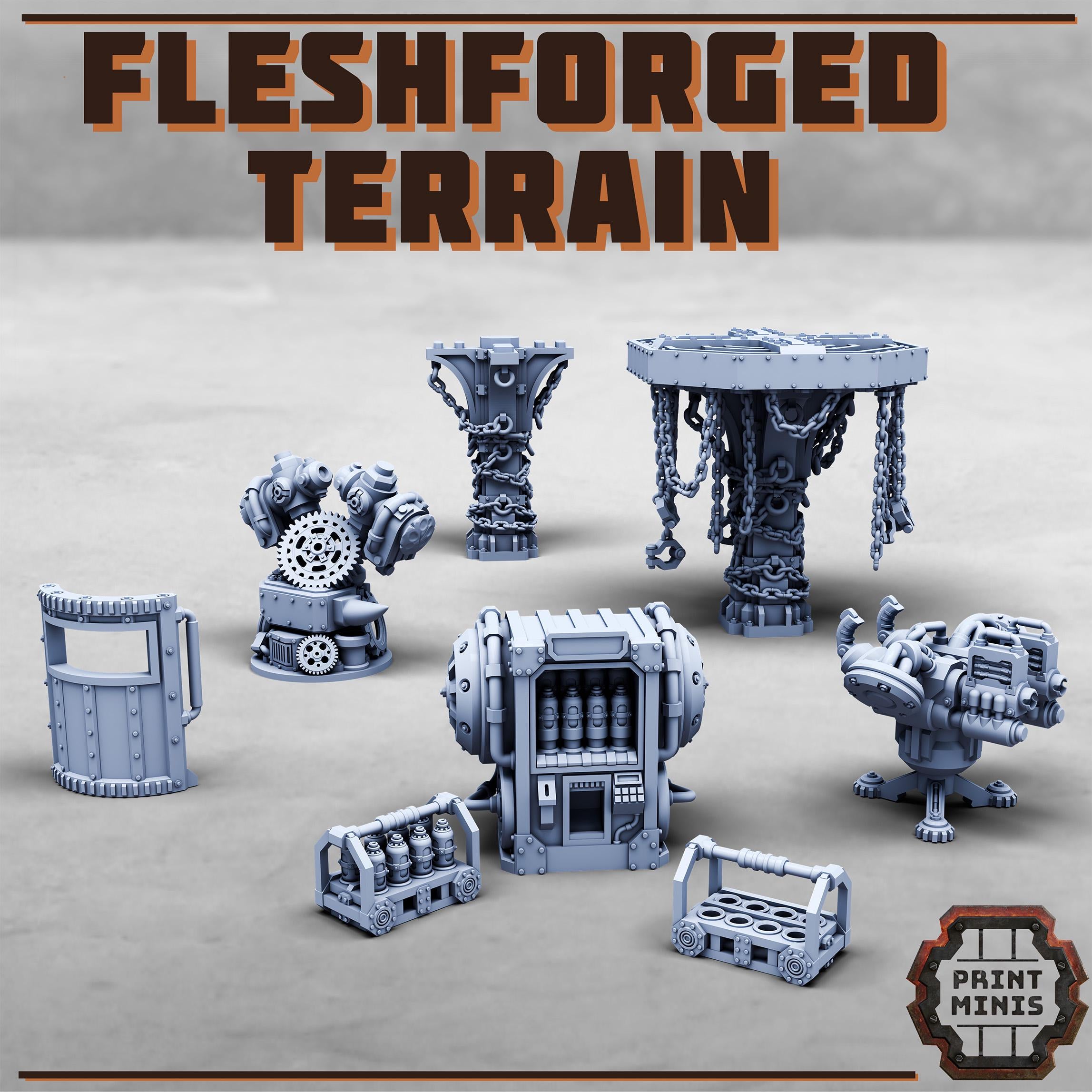 Fleshforged Gang Traps full Set from PrintMinis