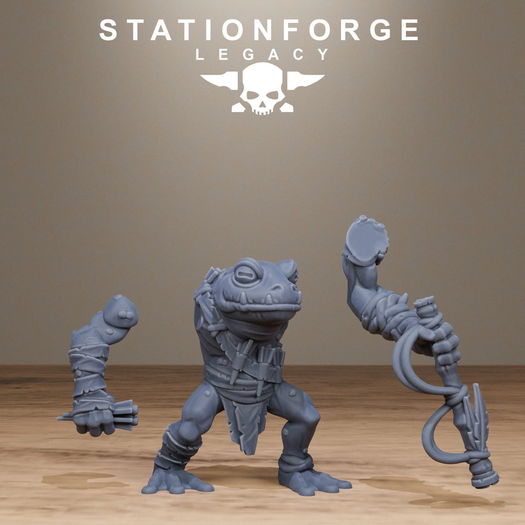 Bogkin Infantry from StationForgeLegacy/10 Miniatures +Gratis Bases