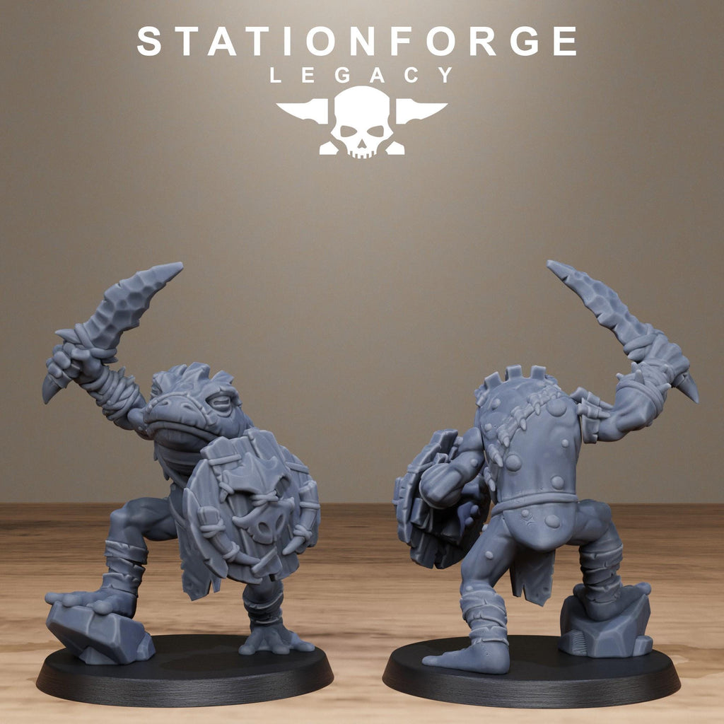 Bogkin Infantry from StationForgeLegacy/10 Miniatures +Gratis Bases