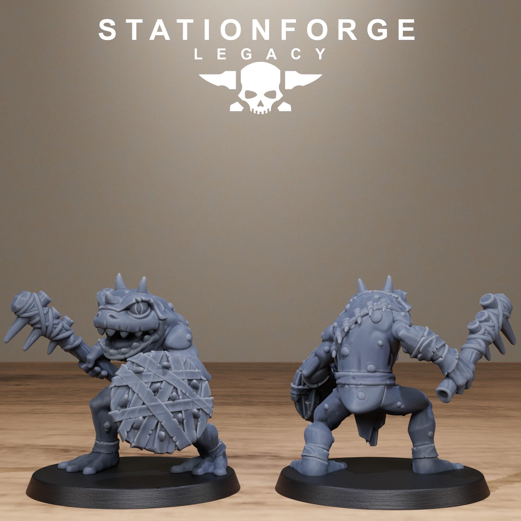 Bogkin Infantry from StationForgeLegacy/10 Miniatures +Gratis Bases