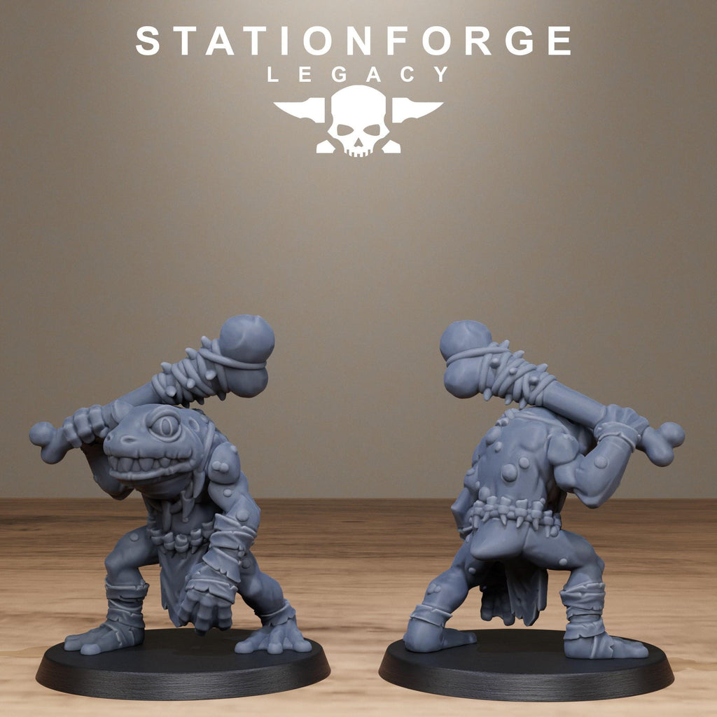 Bogkin Infantry from StationForgeLegacy/10 Miniatures +Gratis Bases