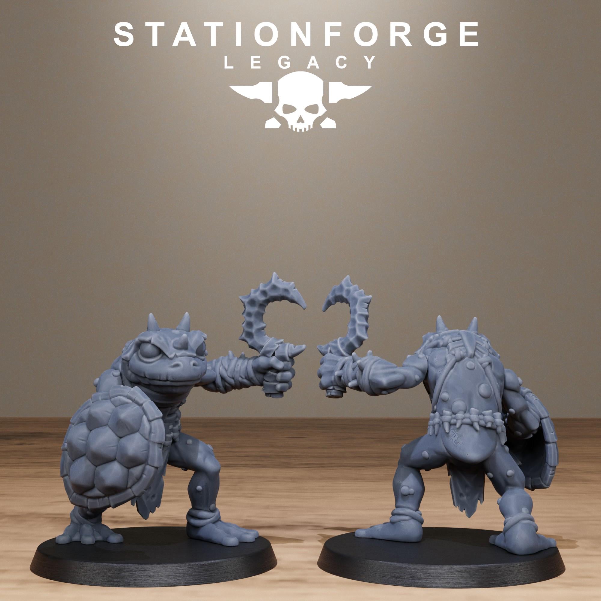 Bogkin Infantry from StationForgeLegacy/10 Miniatures +Gratis Bases