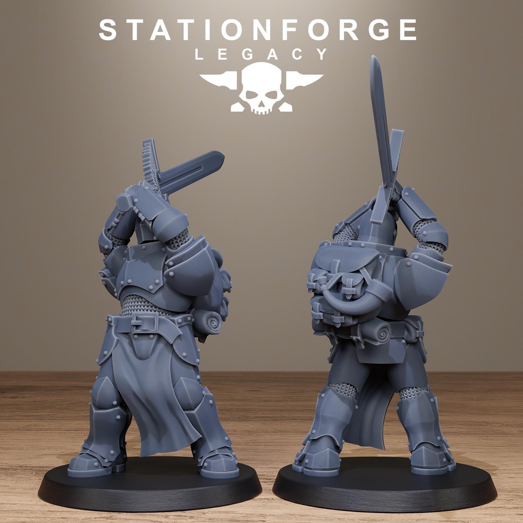 Solaris Greatswordsmen from StationForgeLegacy/10 Miniatures +Gratis Bases