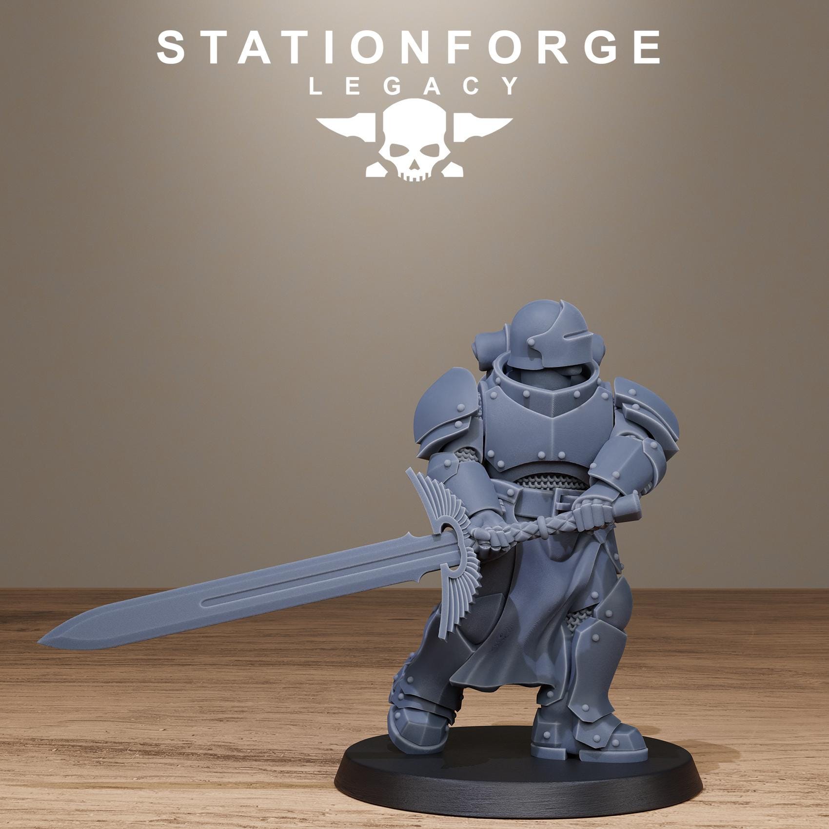 Solaris Greatswordsmen from StationForgeLegacy/10 Miniatures +Gratis Bases