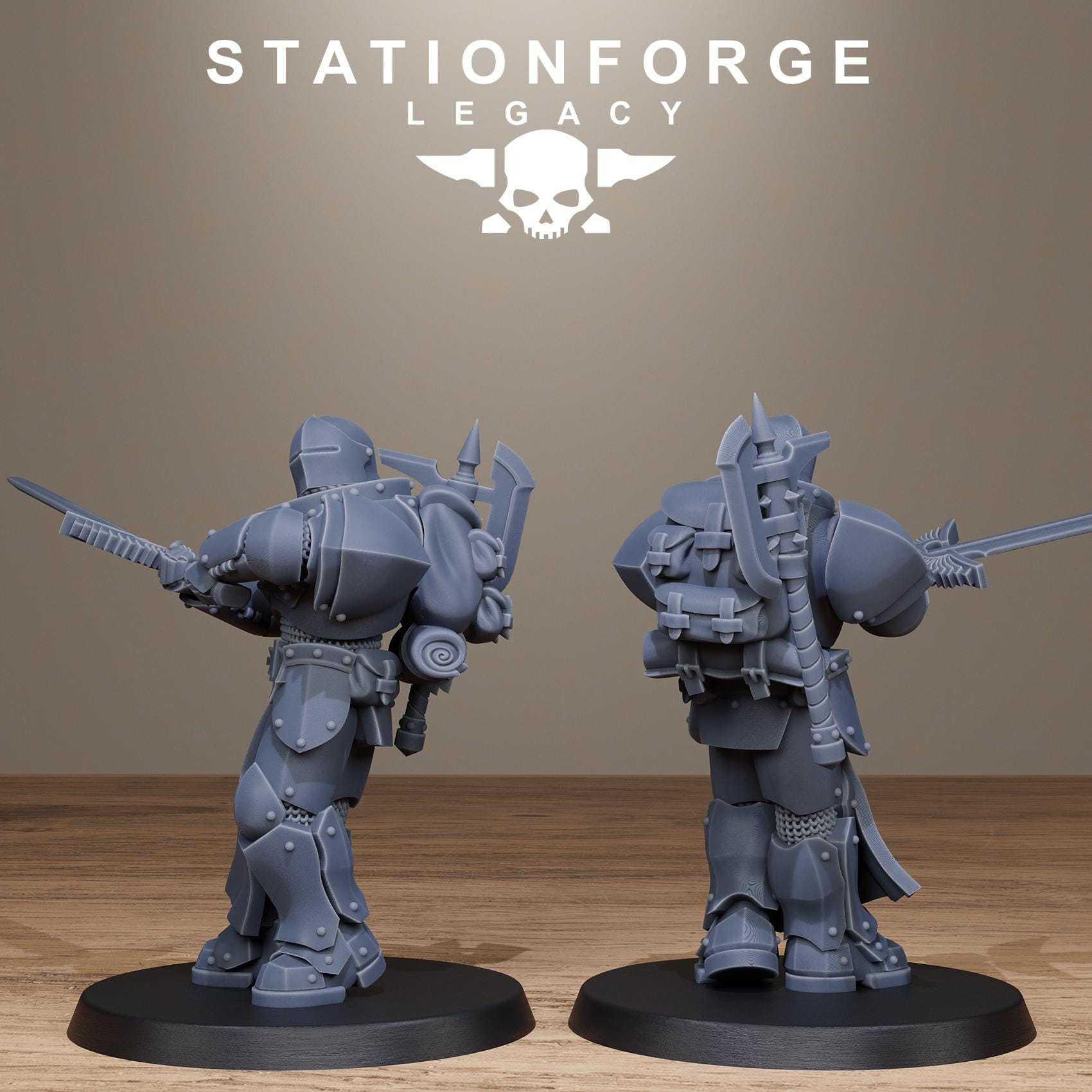 Solaris Greatswordsmen from StationForgeLegacy/10 Miniatures +Gratis Bases