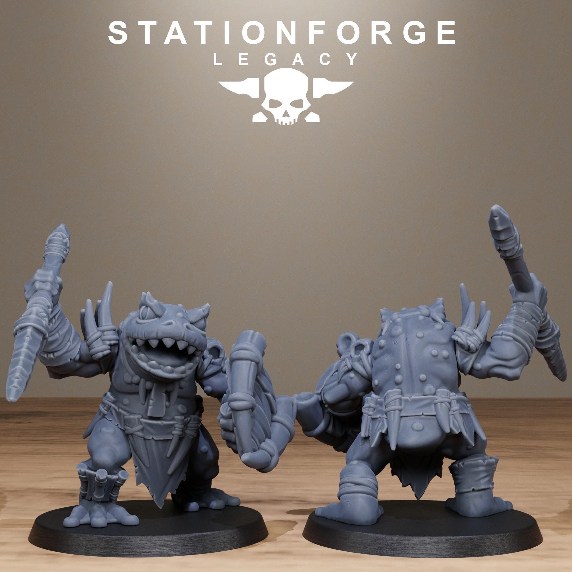 Bogkin Heavies from StationForgeLegacy/10 Miniatures +Gratis Bases