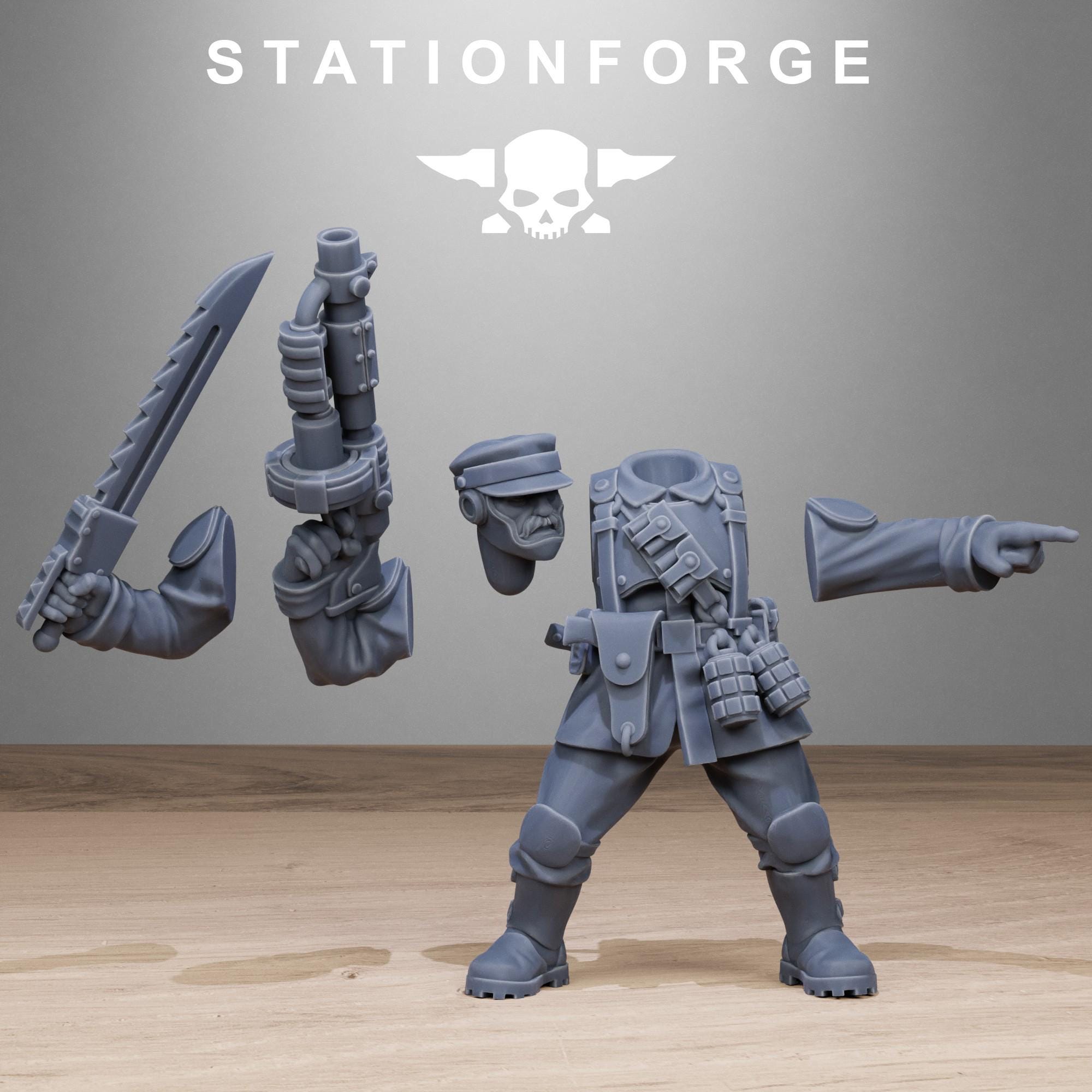 FreeGuard Infantry from StationForge/10 Miniatures +Gratis Bases