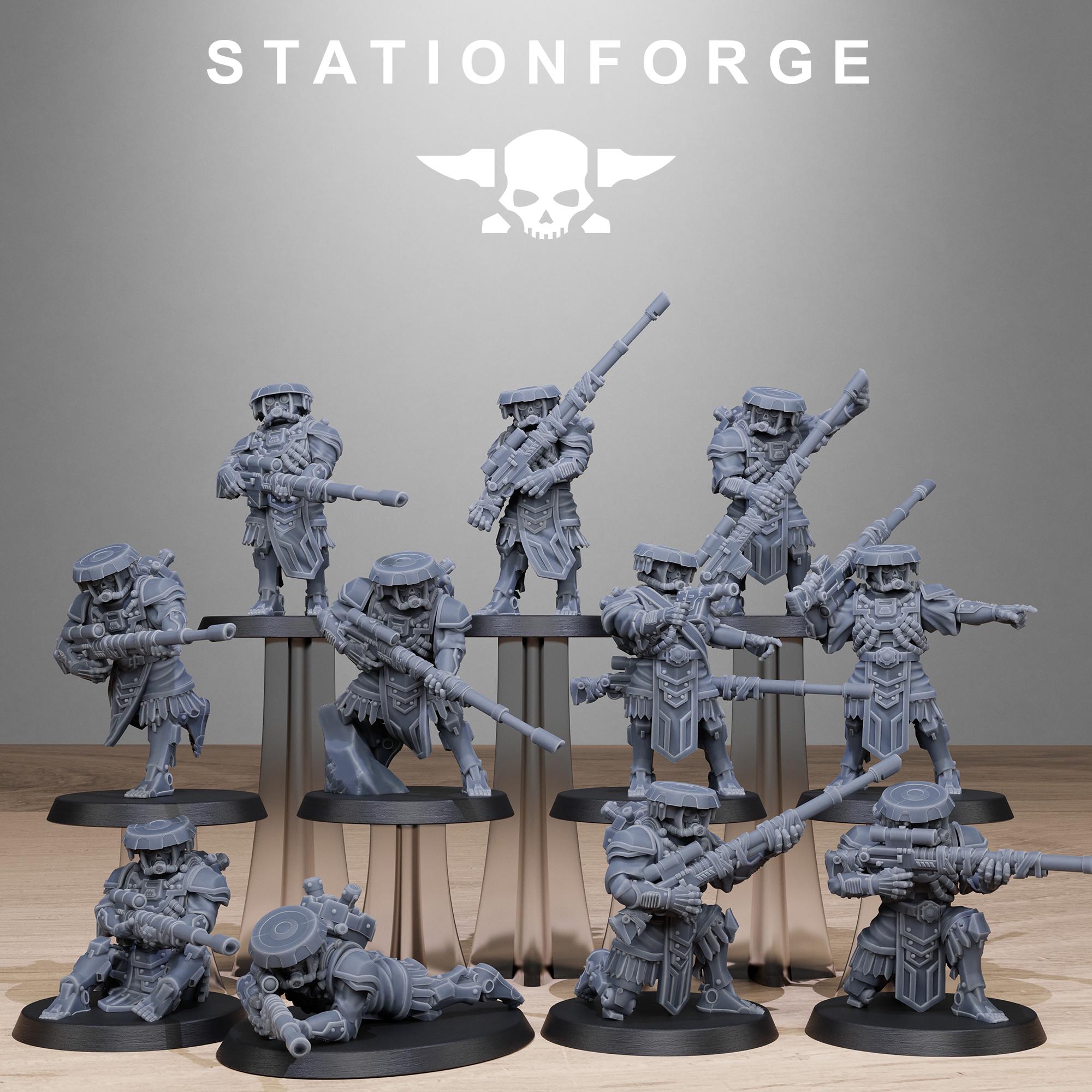 Scavenger Sniperrs from StationForge/10 Miniatures +Gratis Bases