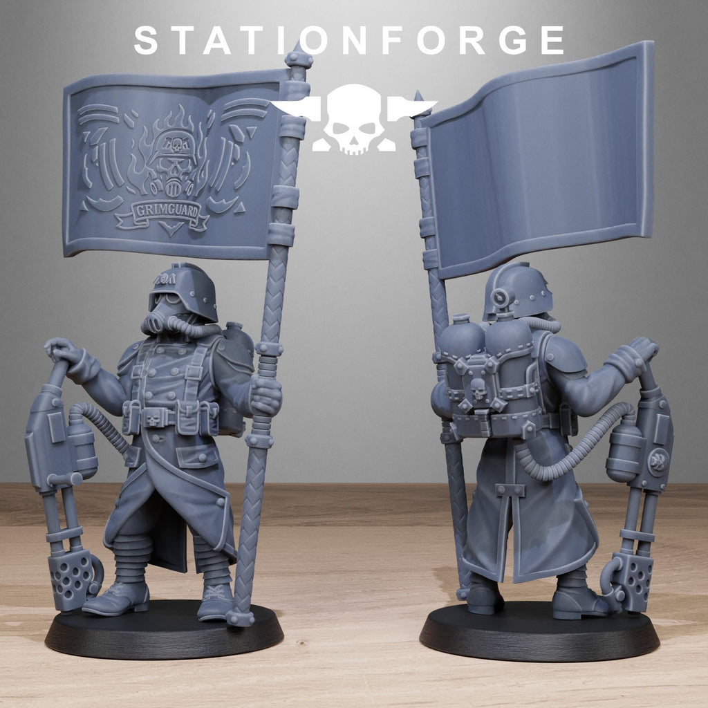 GrimGuard Flamers from StationForge/10 Miniatures +Gratis Bases