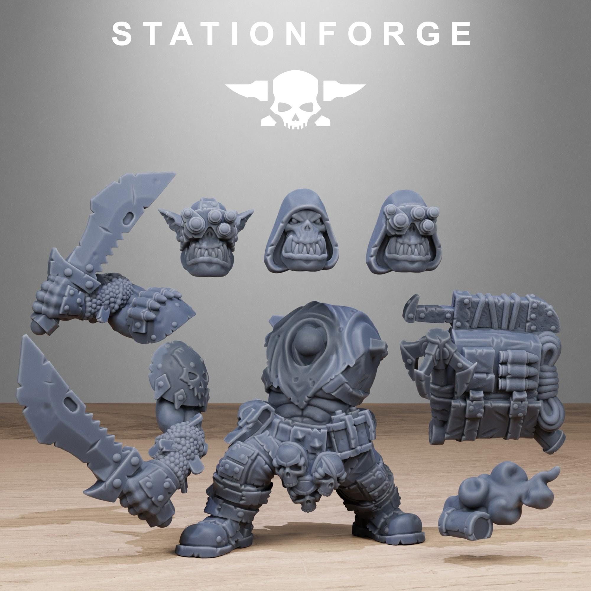 Orkaz Assassin from StationForge/Wargame Miniature +Gratis Base