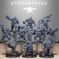 GrimGuard Jungle Fighter Mutants from StationForge/10 Miniatures +Gratis Bases