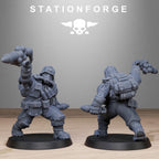 GrimGuard Jungle Fighter Mutants from StationForge/10 Miniatures +Gratis Bases
