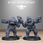 GrimGuard Jungle Fighter Mutants from StationForge/10 Miniatures +Gratis Bases