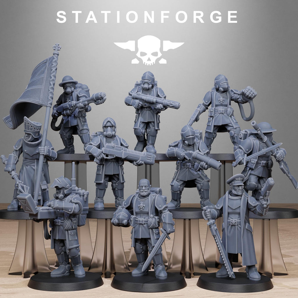 RoyalGuard Enforces from StationForge/10 Miniatures +Gratis Bases