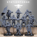 RoyalGuard Enforces from StationForge/10 Miniatures +Gratis Bases