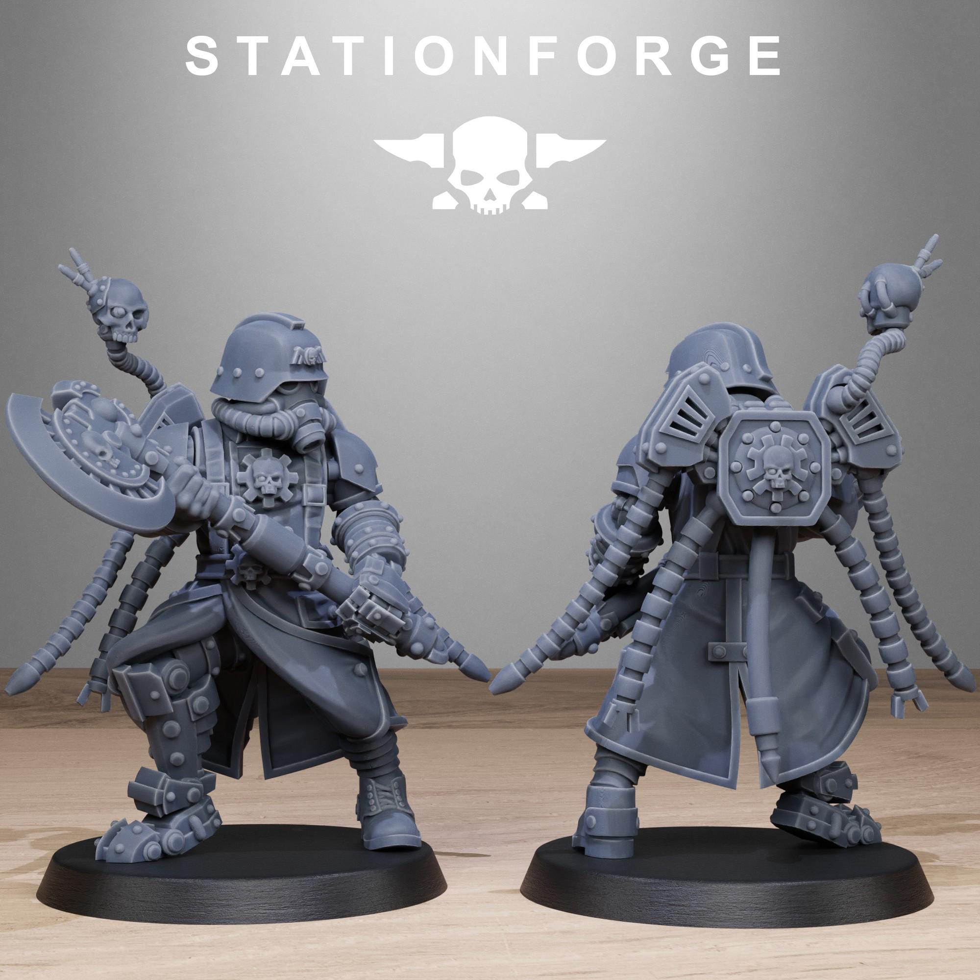 GrimGuard Tech Engineers from StationForge/10 Miniatures +Gratis Bases