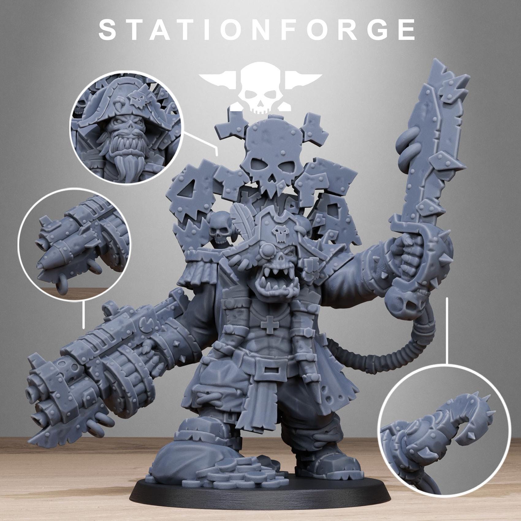 Orkaz_Pirate from StationForge/Wargame Miniature+ Gratis Base