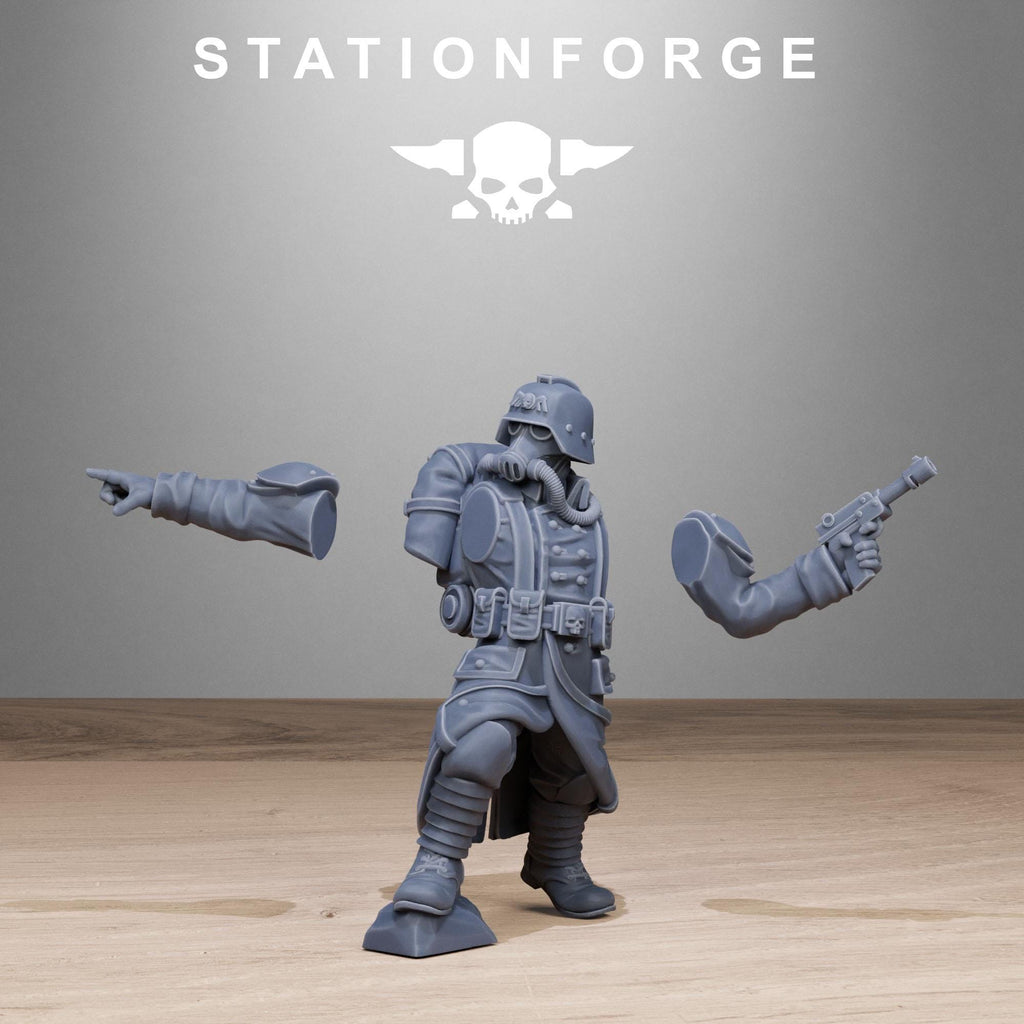 GrimGuard Rocketeers from StationForge/10 Wargame Miniatures +Gratis Bases