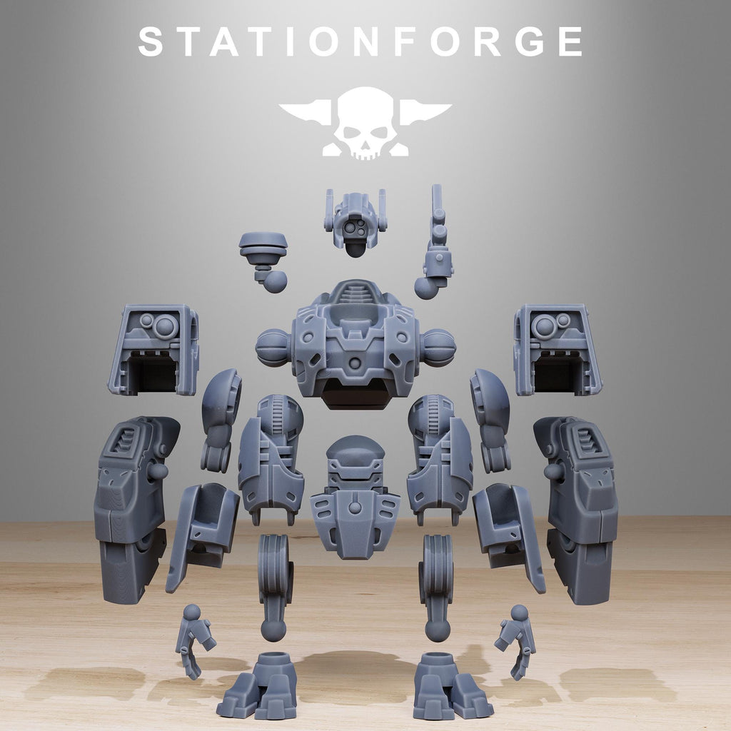 Tarion Strike Mechs Mk1 Builder Kit/full set for 3 Mechs from StationForge/Wargame Miniature+ Gratis Bases