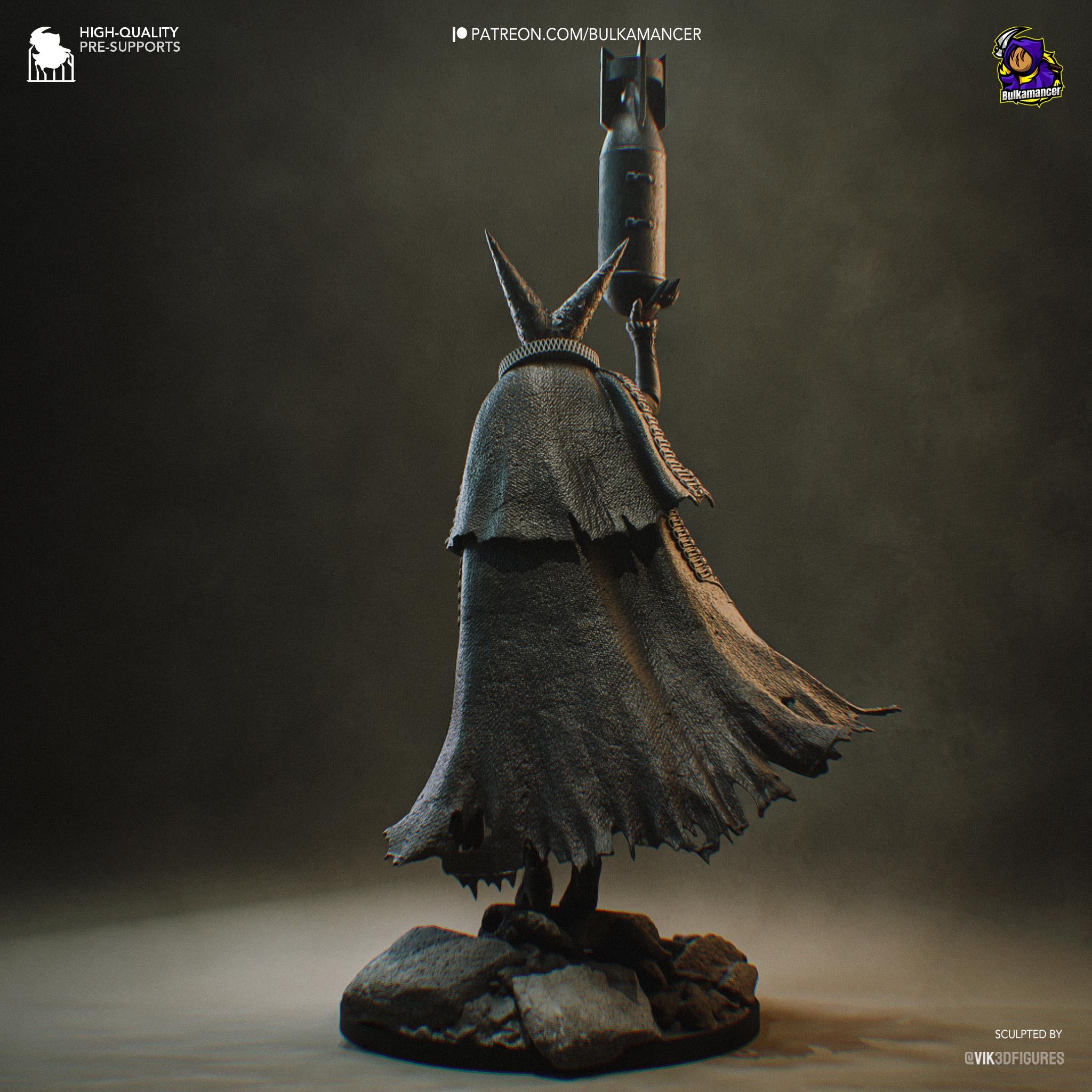 Artillery Witch | Scaled Display Model (360mm) from Bulkmancer Sculpts, Wargame Miniature/ Collectible