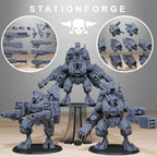 Tarion Strike Mechs Mk1 Builder Kit/full set for 3 Mechs from StationForge/Wargame Miniature+ Gratis Bases
