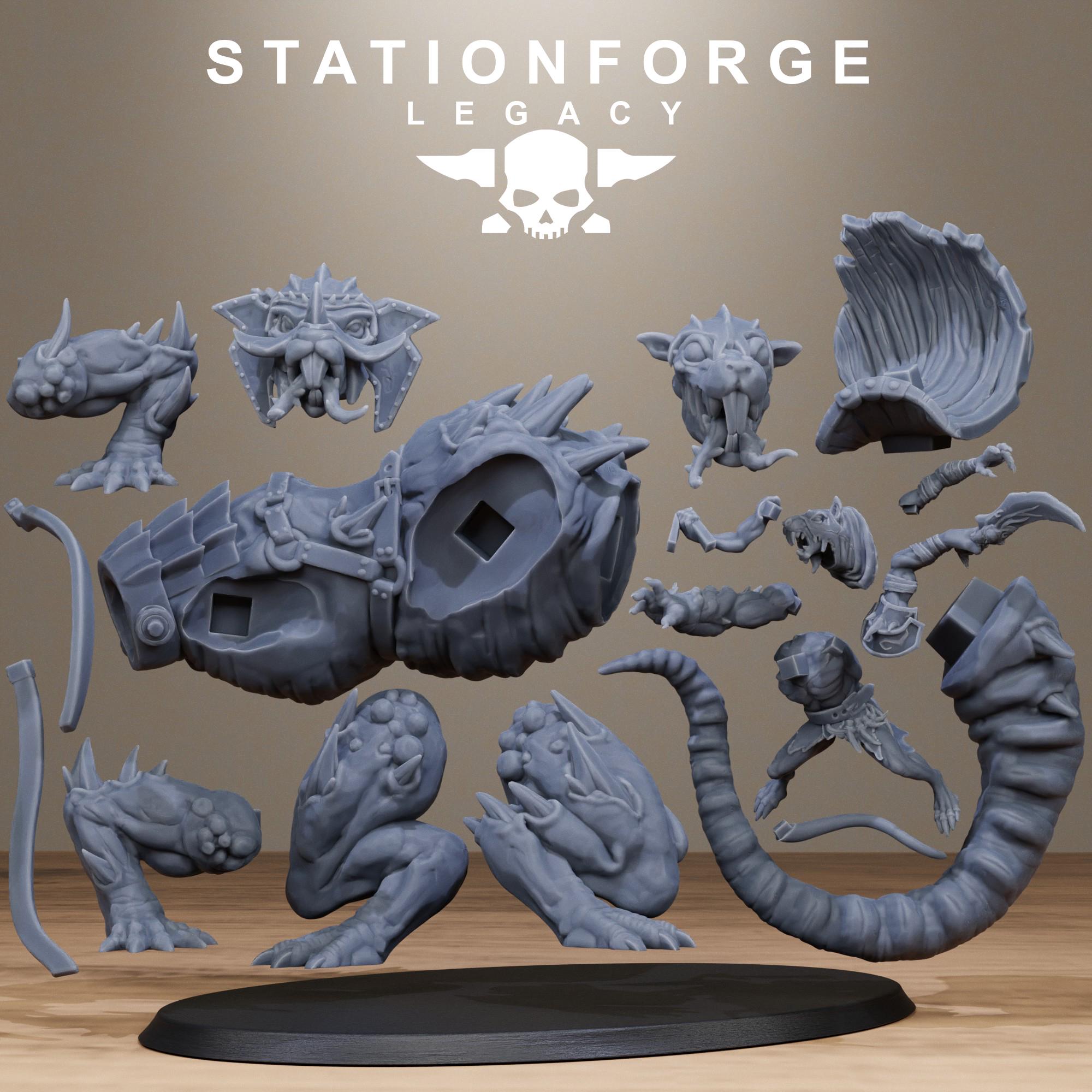 Rotfang Beast from StationForgeLegacy/Tabletop Miniature +Gratis Base